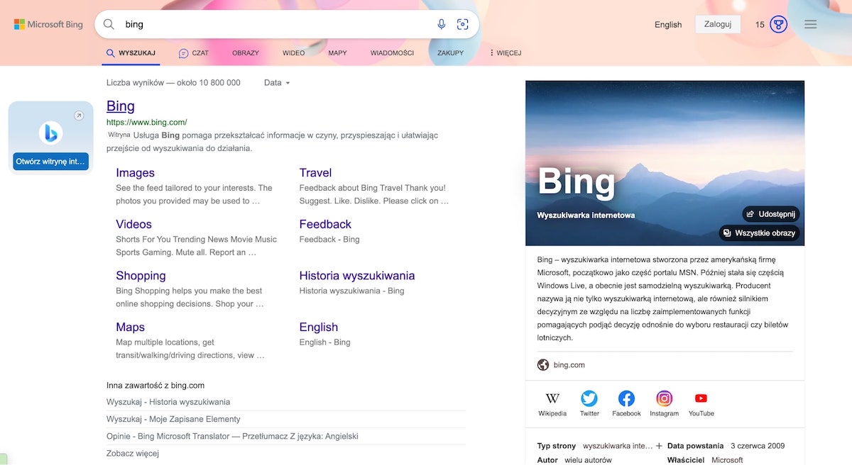 Wyszukiwarka Bing