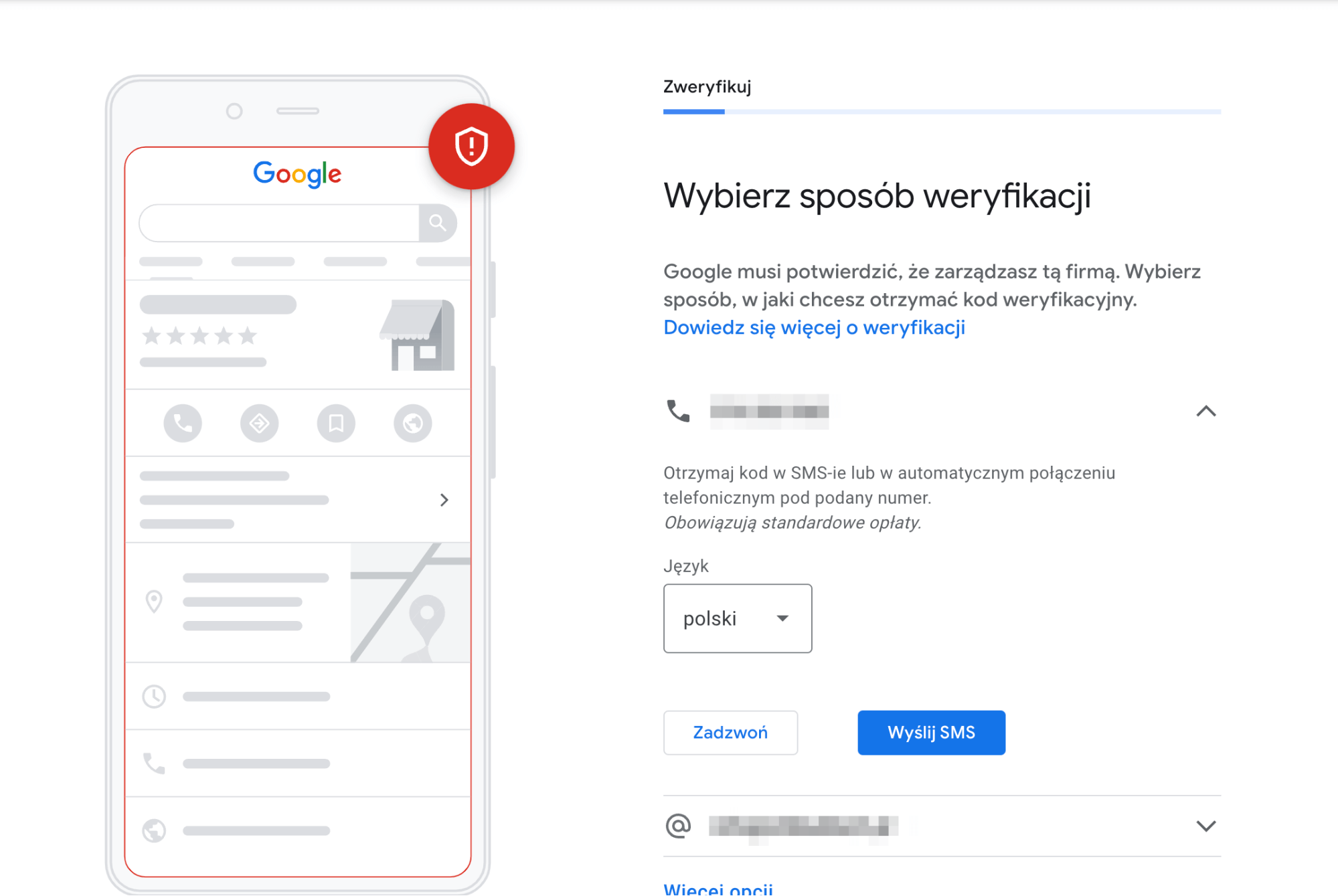sposób weryfikacji profilu firmy Google