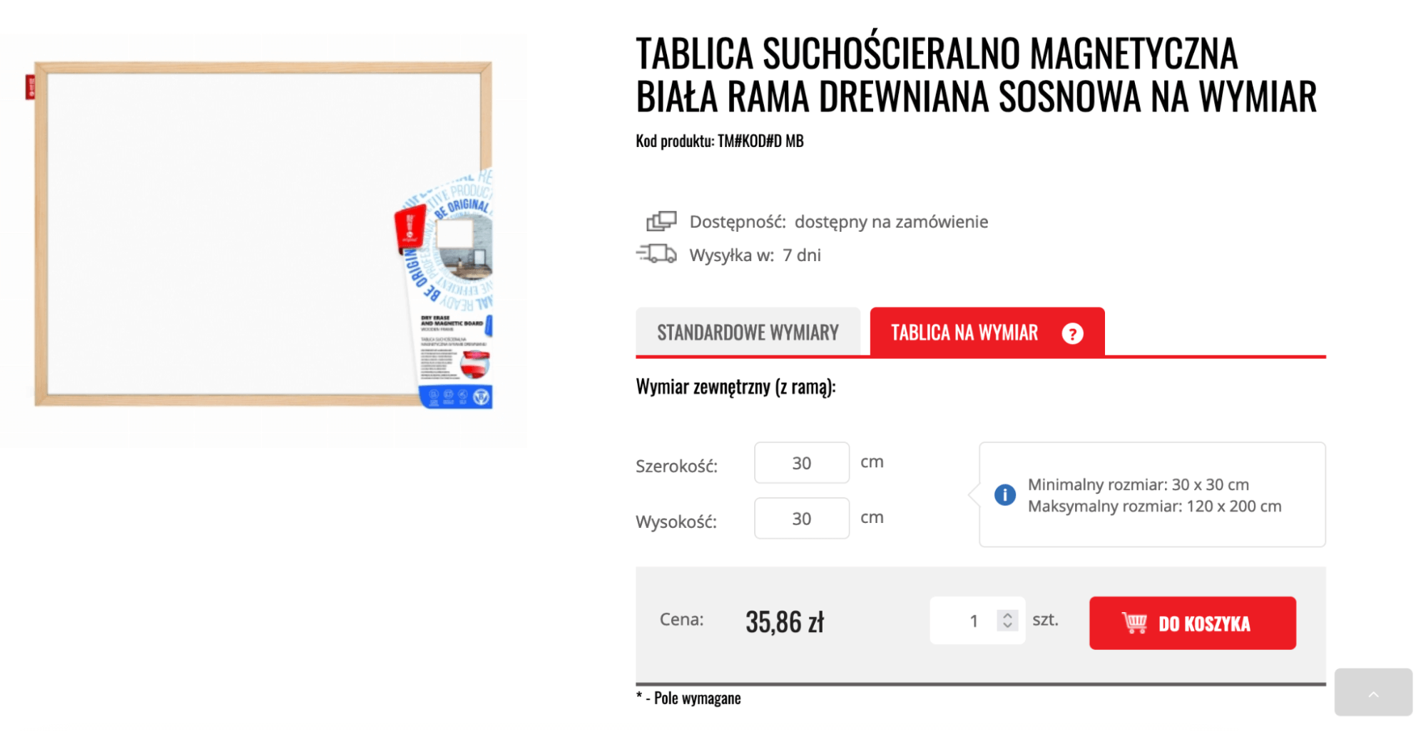 Personalizowane tablice na Tableo.eu.
