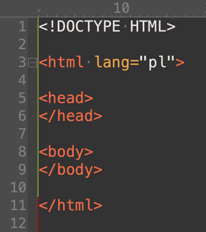 Poprawna struktura pliku HTML